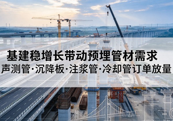 乐平基建稳增长带动预埋监测管材需求，声测管、沉降板、注浆管订单持续放量